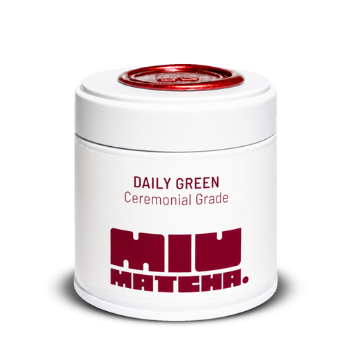 Daily Green Ceremonial Grade Matcha Pulver aus Uji Japan Iced Matcha Latte